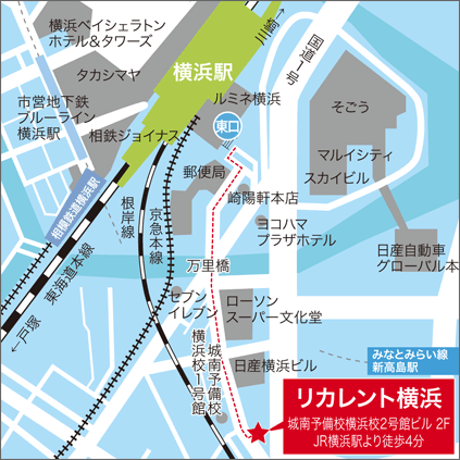 リカレント横浜の地図