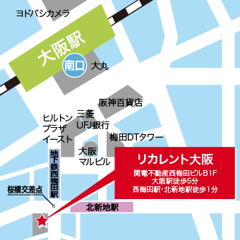 リカレント大阪地図